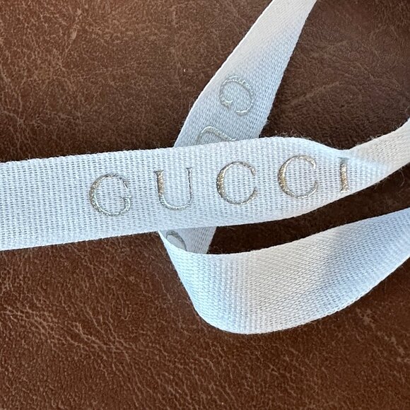 Gucci Silver Paper Shopping Bag with Ribbon - Picture 12 of 12